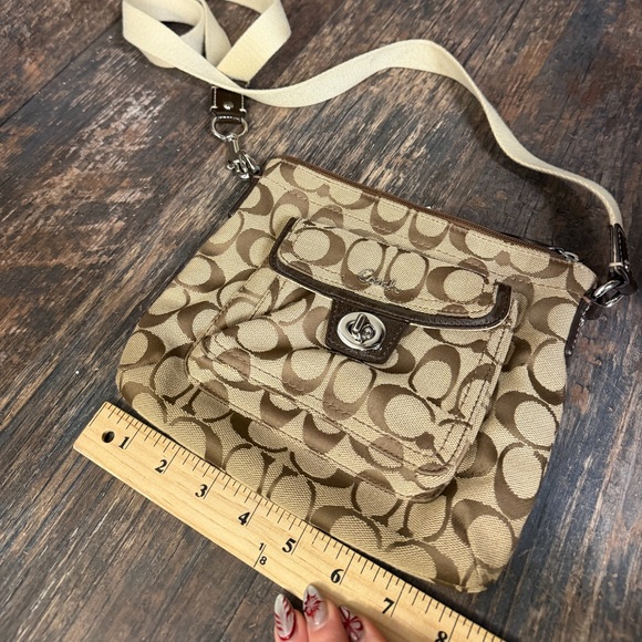 Coach Beige and Brown Crossbody Bag Purse - Picture 6 of 8